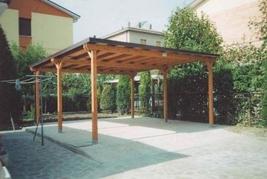 Fixed wooden canopy